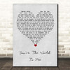 David Gray You're The World To Me Grey Heart Song Lyric Print