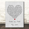 Adele Make You Feel My Love Grey Heart Song Lyric Print