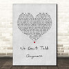 Cliff Richard We Don't Talk Anymore Grey Heart Song Lyric Print