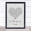 John Denver You Fill Up My Senses Grey Heart Song Lyric Print