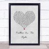Passenger Feather On The Clyde Grey Heart Song Lyric Print