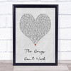 The Verve The Drugs Don't Work Grey Heart Song Lyric Print