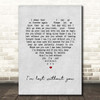 blink 182 I'm lost without you Grey Heart Song Lyric Print