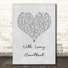 Gerard O'Connell With Every Heartbeat Grey Heart Song Lyric Print