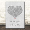 5 Seconds of Summer Outer Space Carry On Grey Heart Song Lyric Print