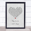 Bill Anderson This Is A Love Song Grey Heart Song Lyric Print