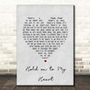 W.A.S.P. Hold on to My Heart Grey Heart Song Lyric Print