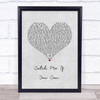 Walking On Cars Catch Me If You Can Grey Heart Song Lyric Print