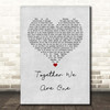 Delta Goodrem Together We Are One Grey Heart Song Lyric Print