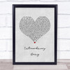 Emeli Sandé Extraordinary Being Grey Heart Song Lyric Print