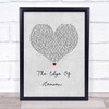 Wham! The Edge Of Heaven Grey Heart Song Lyric Print