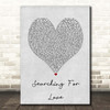 Akon Searching For Love Grey Heart Song Lyric Print