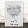 David Ford Song for the Road Grey Heart Song Lyric Print