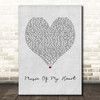 Gloria Estefan & 'N Sync Music Of My Heart Grey Heart Song Lyric Print