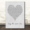 Theory of a Deadman Easy to Love You Grey Heart Song Lyric Print