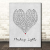 Roadtrip Flashing Lights Grey Heart Song Lyric Print