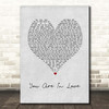 Taylor Swift You Are In Love Grey Heart Song Lyric Print