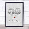 Elbow Puncture Repair Grey Heart Song Lyric Print