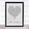 Lana Del Rey Gods & Monsters Grey Heart Song Lyric Print