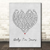 Barbara Lewis Baby I'm Yours Grey Heart Song Lyric Print