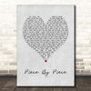 The Hunna Piece By Piece Grey Heart Song Lyric Print