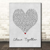 Dan + Shay Alone Together Grey Heart Song Lyric Print