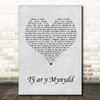 Maharishi T? ar y Mynydd Grey Heart Song Lyric Print