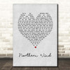 City And Colour Northern Wind Grey Heart Song Lyric Print