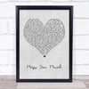 Janet Jackson Miss You Much Grey Heart Song Lyric Print