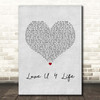 Jodeci Love U 4 Life Grey Heart Song Lyric Print