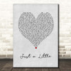 Liberty X Just a Little Grey Heart Song Lyric Print