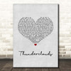 LSD Ft Sia Thunderclouds Grey Heart Song Lyric Print