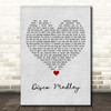 Selena Disco Medley Grey Heart Song Lyric Print