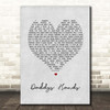 Holly Dunn Daddys Hands Grey Heart Song Lyric Print