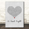 John Legend A Good Night Grey Heart Song Lyric Print