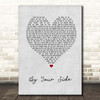 Jonas Blue By Your Side Grey Heart Song Lyric Print