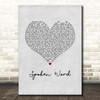 Chase & Status Spoken Word Grey Heart Song Lyric Print