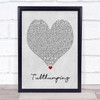 Chumbawamba Tubthumping Grey Heart Song Lyric Print