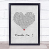 Lou Bega Mambo No. 5 Grey Heart Song Lyric Print