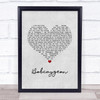 The Tragically Hip Bobcaygeon Grey Heart Song Lyric Print