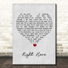 Kj Apa Right Here Grey Heart Song Lyric Print