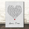 Andy Williams Born Free Grey Heart Song Lyric Print