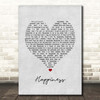 Ken Dodd Happiness Grey Heart Song Lyric Print