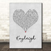 Marillion Kayleigh Grey Heart Song Lyric Print