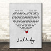 Don Francisco Lullaby Grey Heart Song Lyric Print