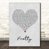 The Weeknd Pretty Grey Heart Song Lyric Print