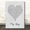 Elvis Presley My Boy Grey Heart Song Lyric Print