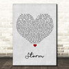 SuRie Storm Grey Heart Song Lyric Print