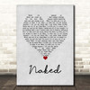 The Shires Naked Grey Heart Song Lyric Print