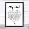 My Girl The Temptations Heart Song Lyric Quote Print